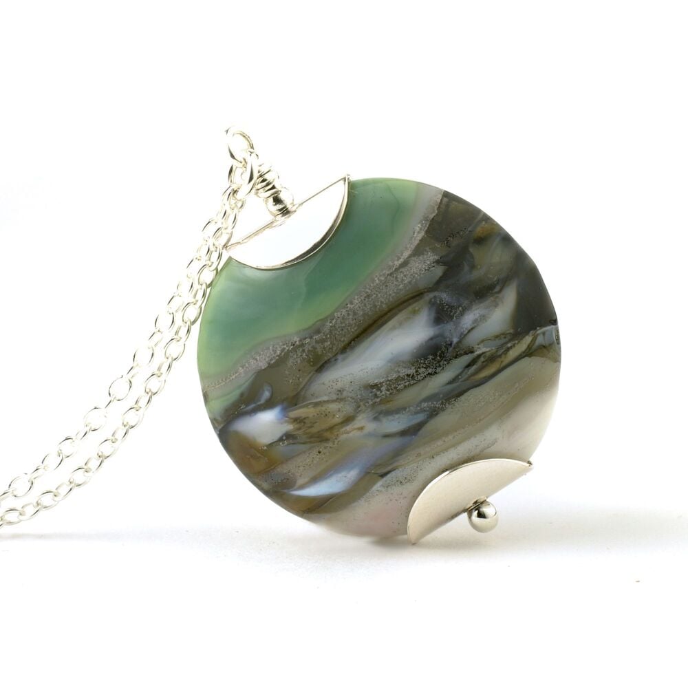 Morlond Lampwork Glass Pendant Necklace