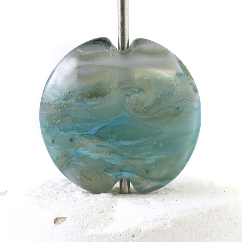 Subtle Seas Lampwork Glass Focal Bead