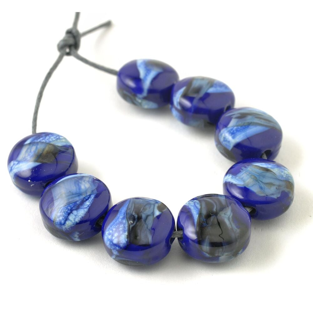 Cobalt Press Handmade Lampwork Glass Bead Set