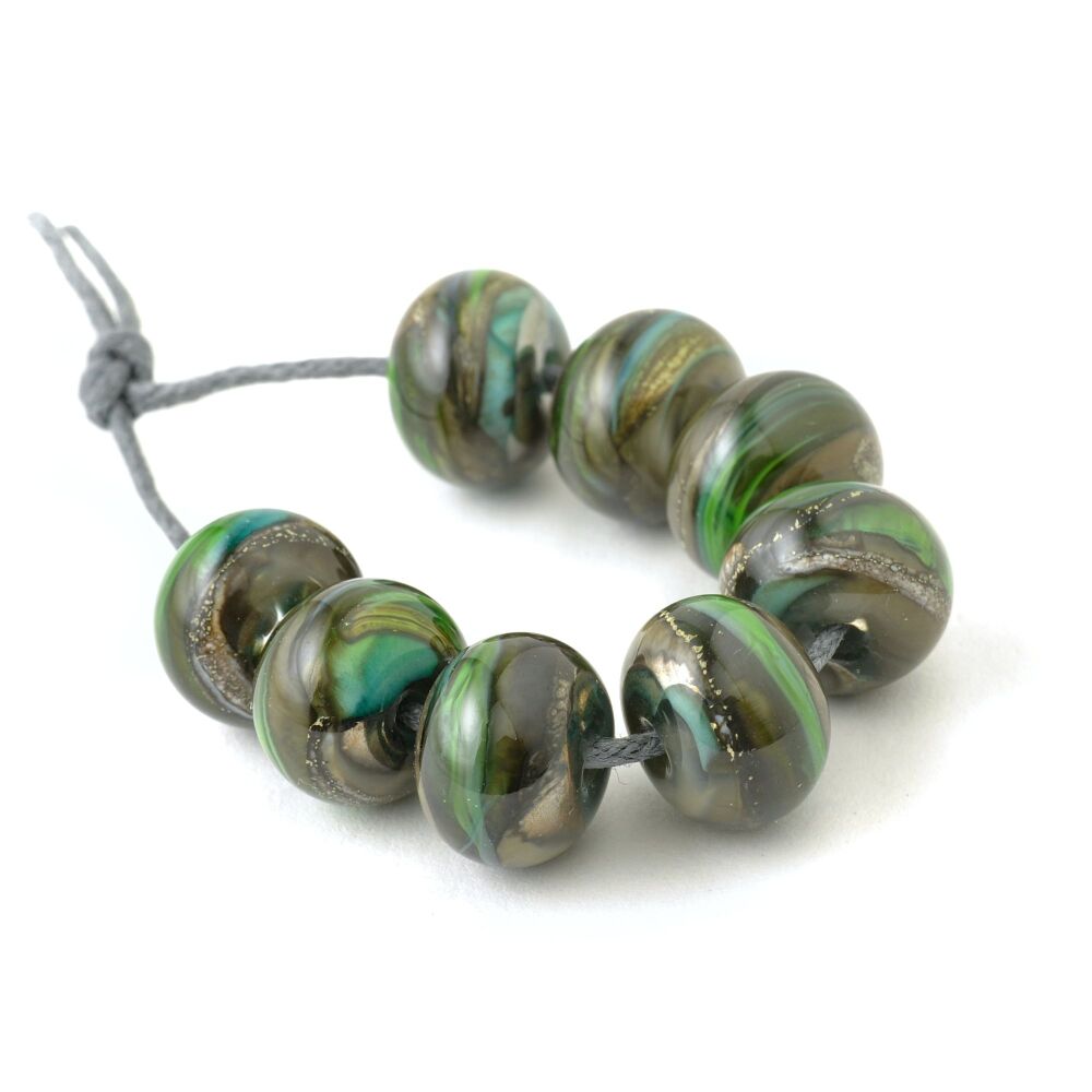 Snakes Pass Handmade Lampwork Glass Bead Set