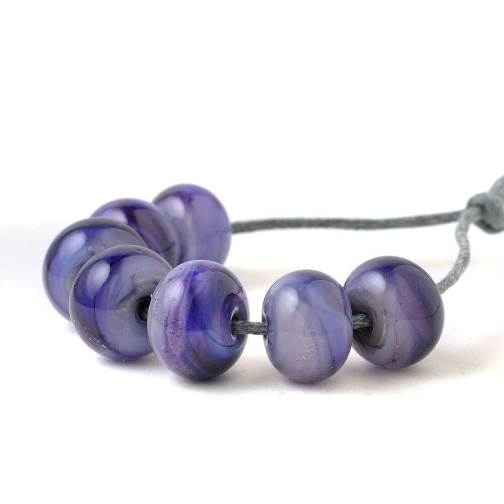 Purple Handmade Lampwork Glass Beads