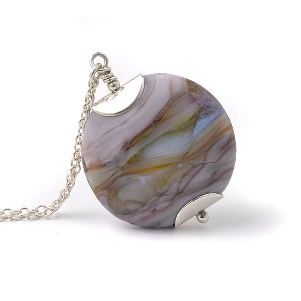 Heather Cove Lampwork Glass Pendant Necklace