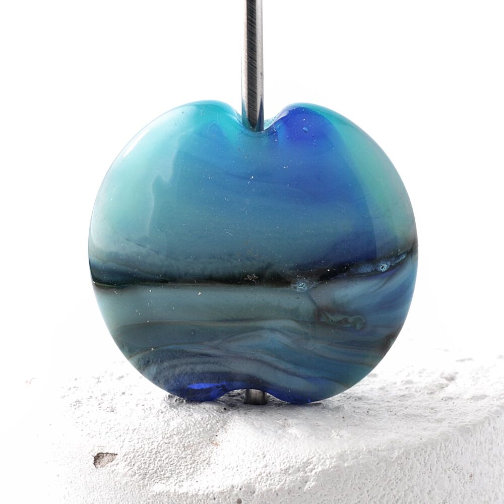 Misty Seas Handmade Lampwork Glass Focal Bead