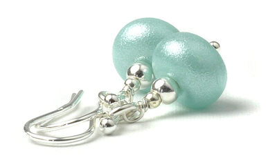 Pearly Blue Earrings