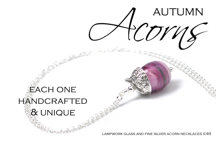 Shop Glass and Silver Acorn Necklaces2