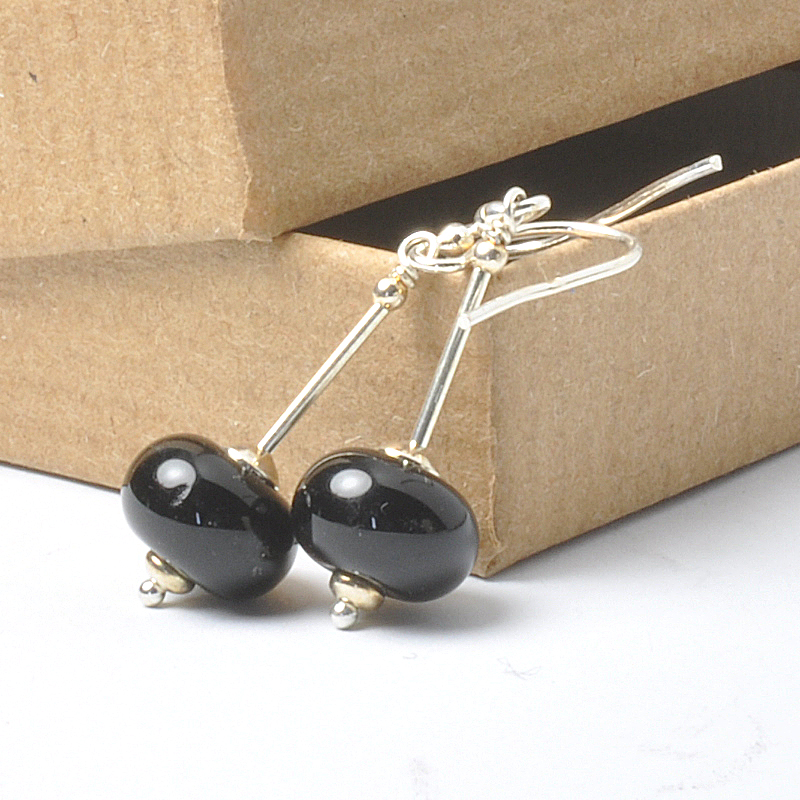 Black Stem Earrings