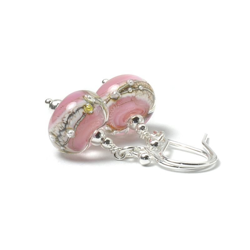Starbright Pink Glass Earrings