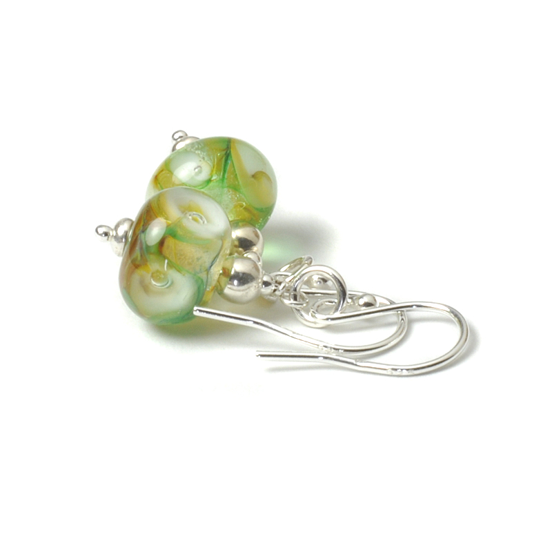 Calla Lily Handmade Glass Drop Earrings