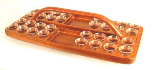 Combined Wooden Communion Tray & Plate GLT03 (Serves 32)