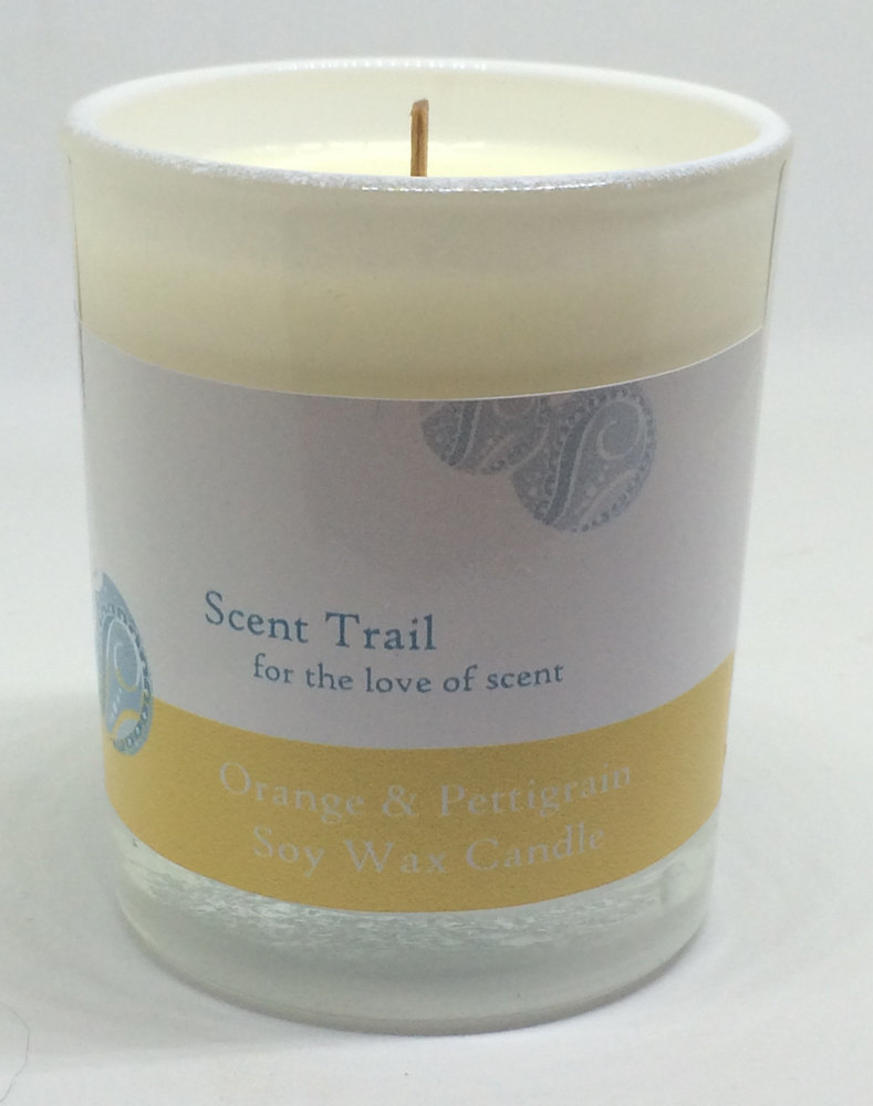 Orange and Pettigrain Soy Wax Votive Candle