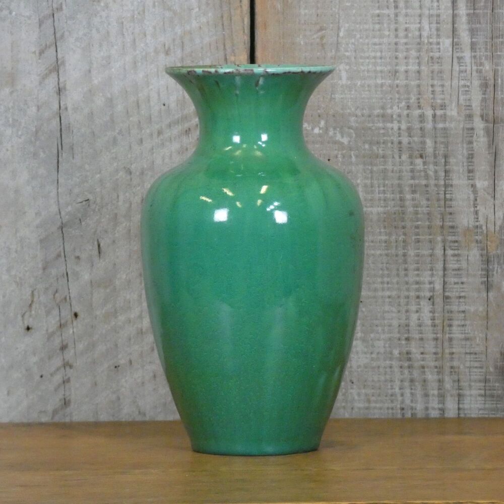 Antique Pilkington's Royal Lancastrian Art Pottery Green Glazed Vase
