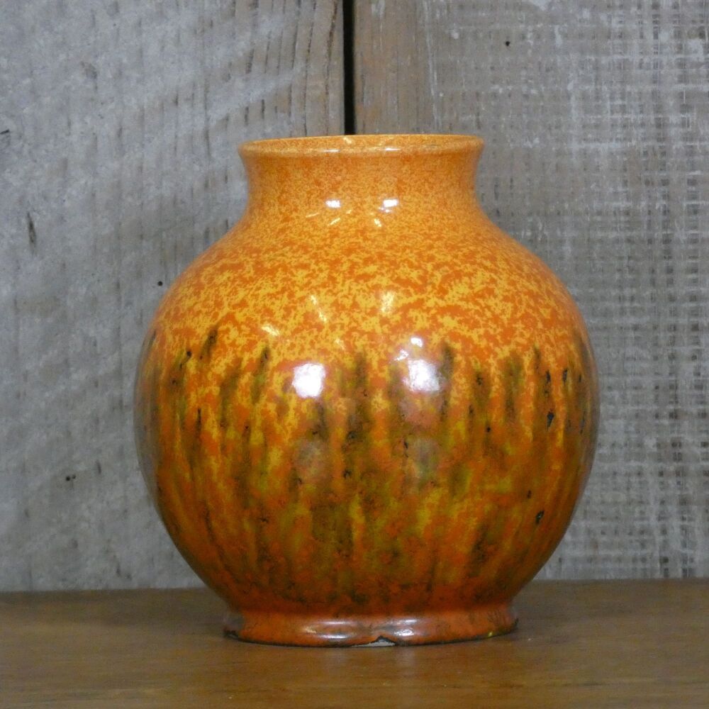 Antique Pilkington's Royal Lancastrian Art Pottery Orange Vase