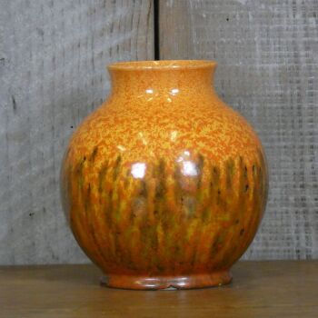 Antique Pilkington's Royal Lancastrian Art Pottery Orange Vase