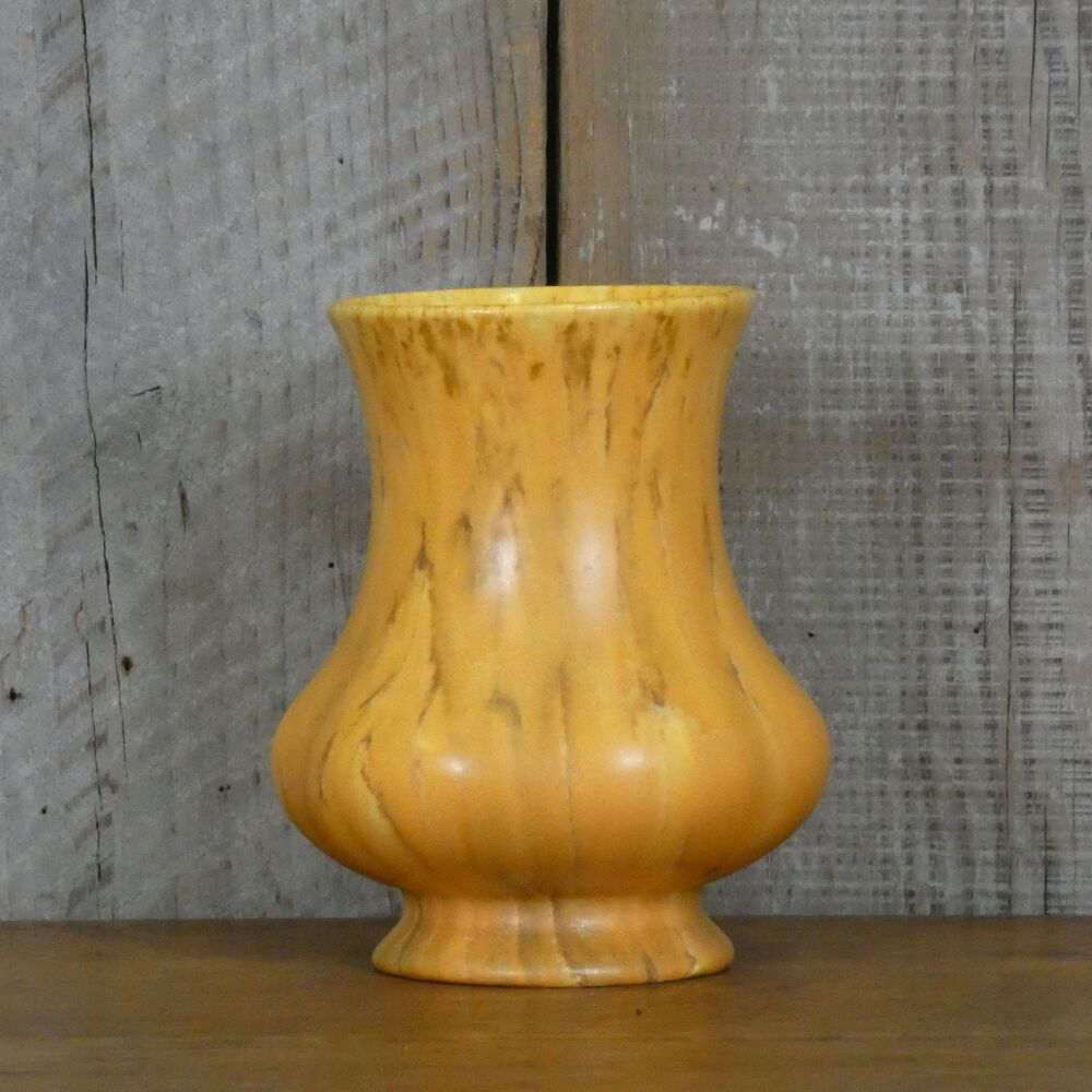 Antique Pilkington's Royal Lancastrian Art Pottery Orange Streaked Glazed V