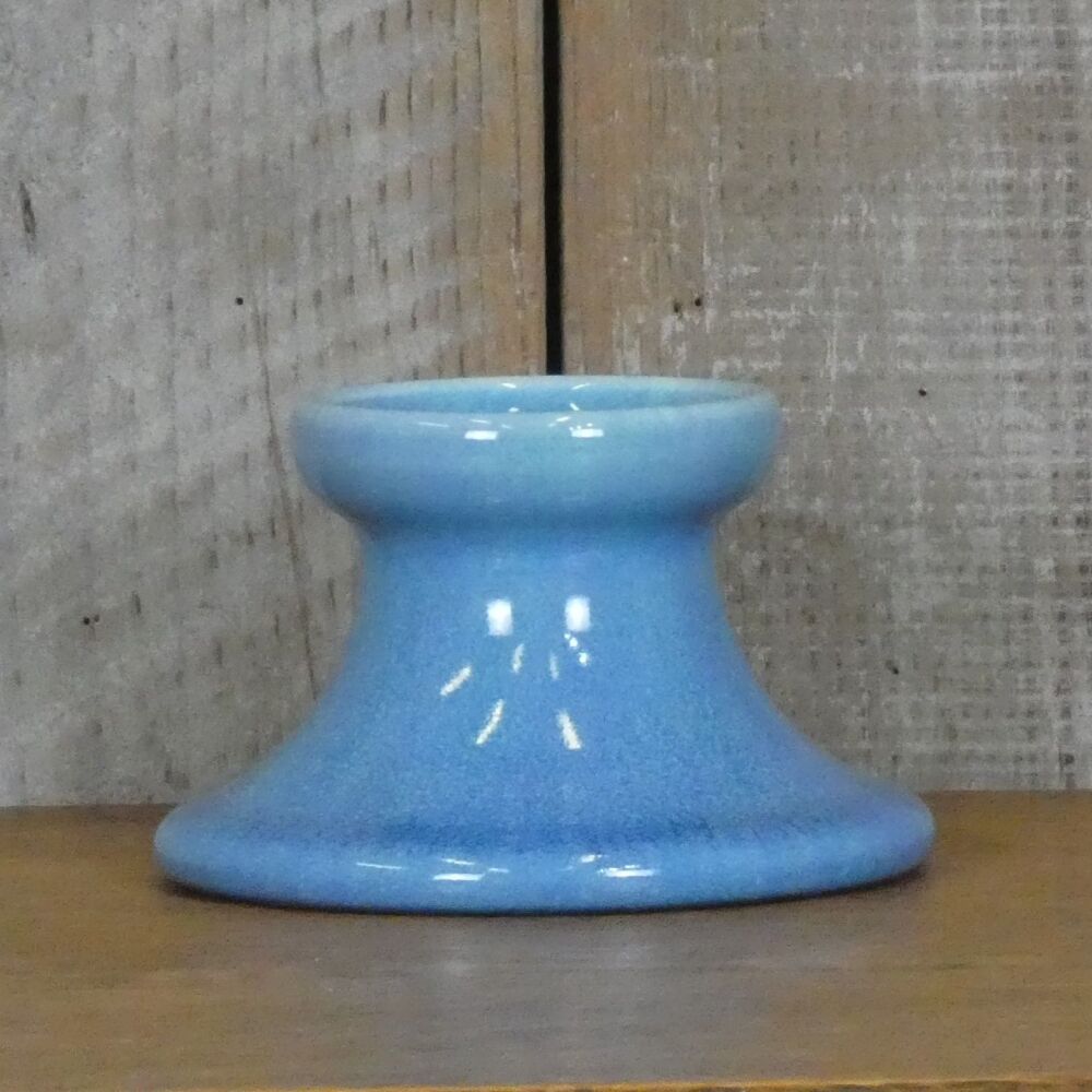 Antique Pilkington's Royal Lancastrian Art Pottery Turquoise Glaze Candle H
