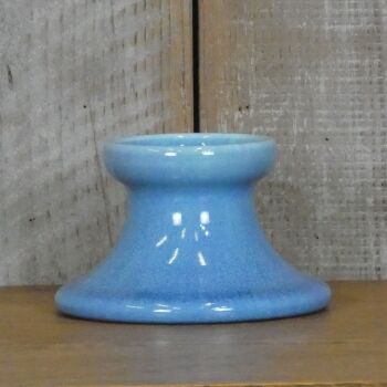 Antique Pilkington's Royal Lancastrian Art Pottery Turquoise Glaze Candle Holder