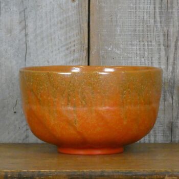 Antique Pilkington's Royal Lancastrian Art Pottery Orange Glazed Bowl