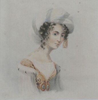 Pair of Regency Watercolour Portraits of a Gentleman and His Lady