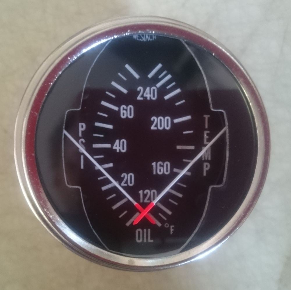 Dual Oil Temperature & Pressure Gauge