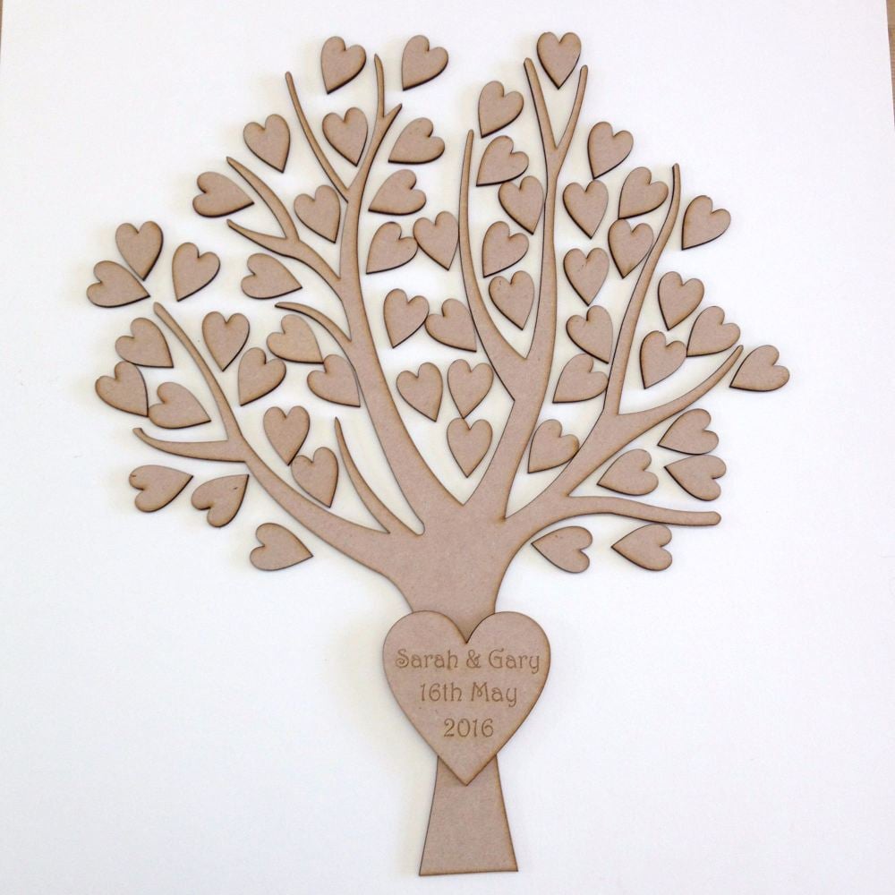 Guest book tree and hearts