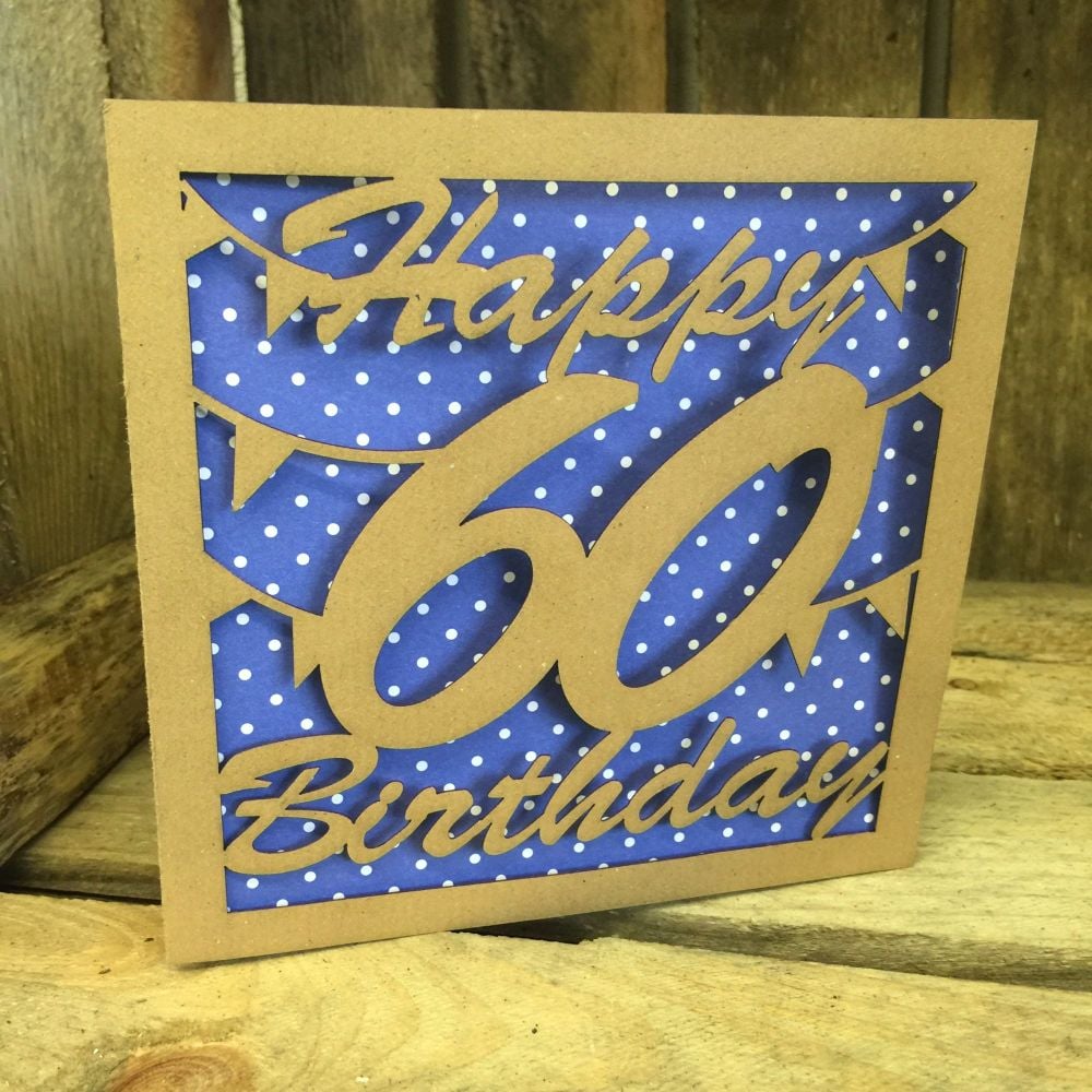 Laser cut greeting card 60