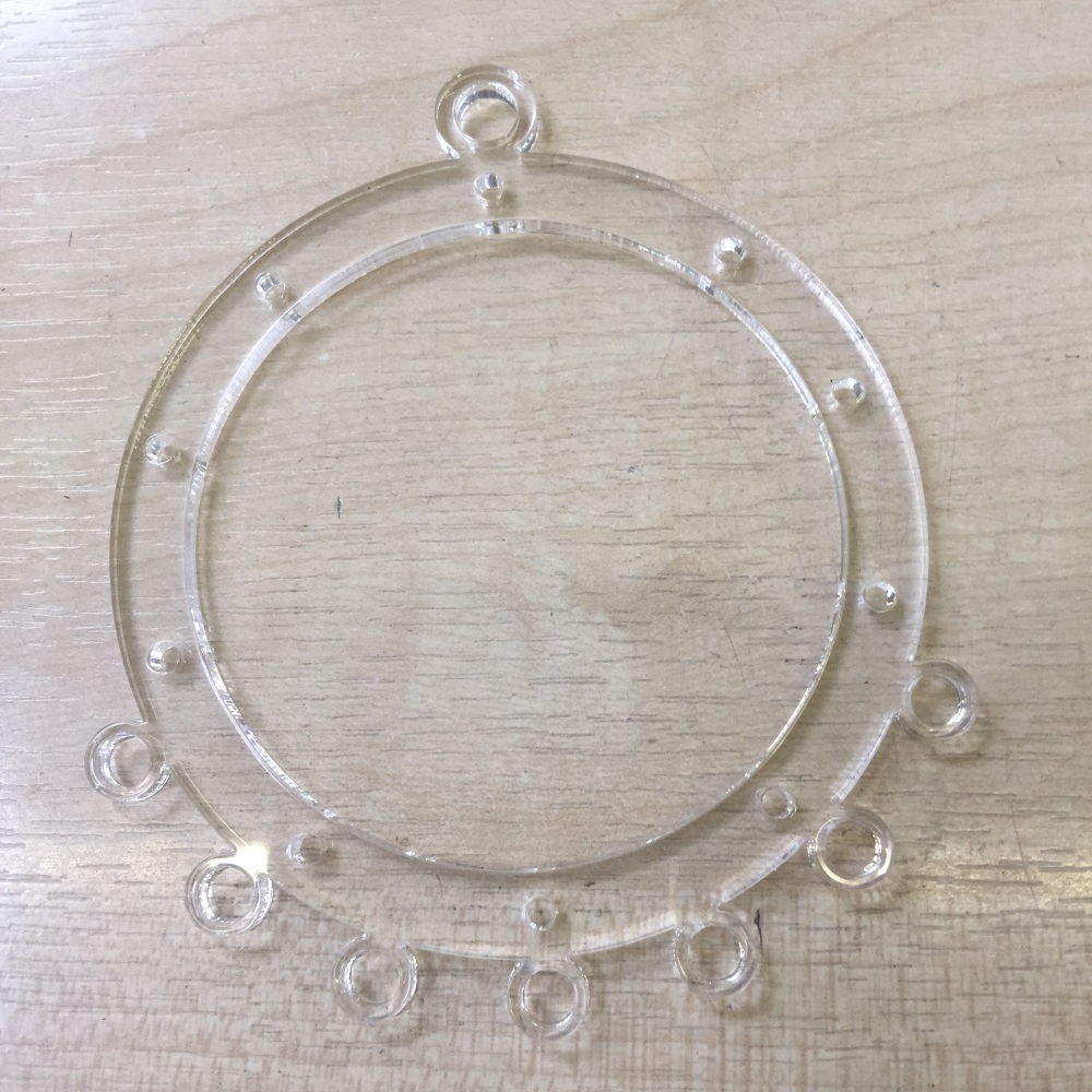 Perspex chandelier ring