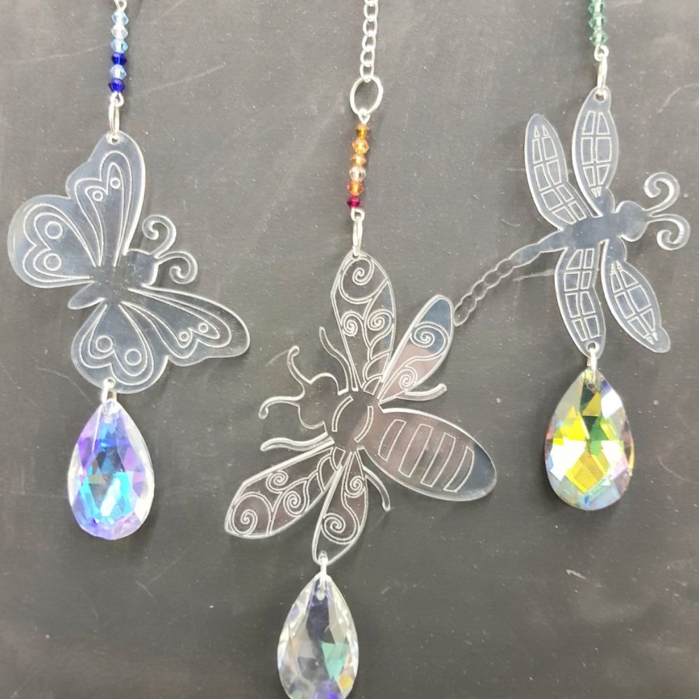 Perspex & crystal suncatcher kits Wedding stationery, card making