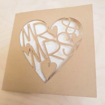 Mr & Mrs wedding invitation card