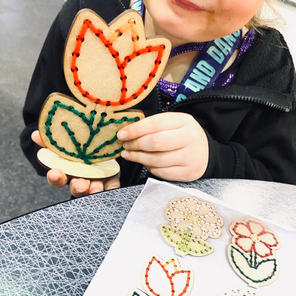 Embroidery on wood children’s