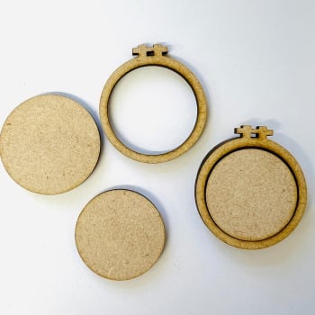 Tiny circle hoop embroidery, cross stitch pendants