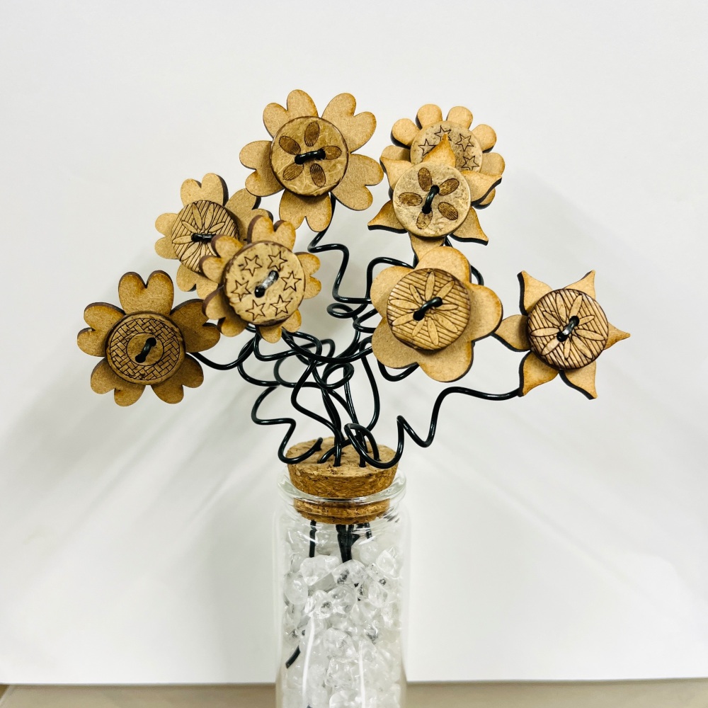 Flower button bouquet