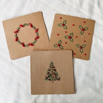 Birthday Embroidery on Cards