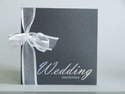 VC1 Wedding Invitation Silver Foiling on Onyx Black Pearlescent Card 