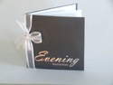 VC2 Evening Invitation Silver on Onyx Black Pearl Card inc envelope