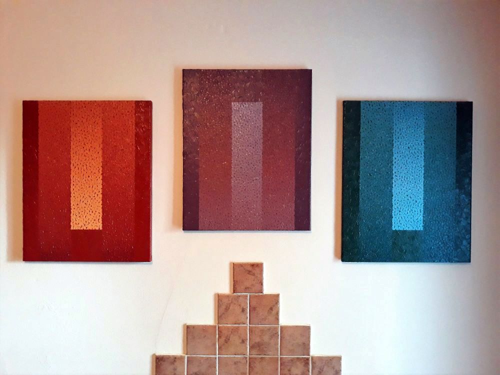 Modus (Variation Two), oil on linen, 2018, each panel 50 x 40 cm