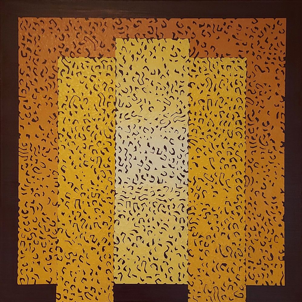 Modus Nine, 2021, oil on canvas, 80 x 80 cm