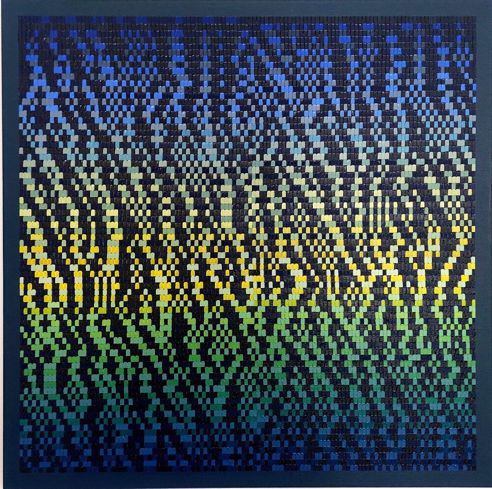 System IX, 80 x 80cm, oil on canvas, 2023