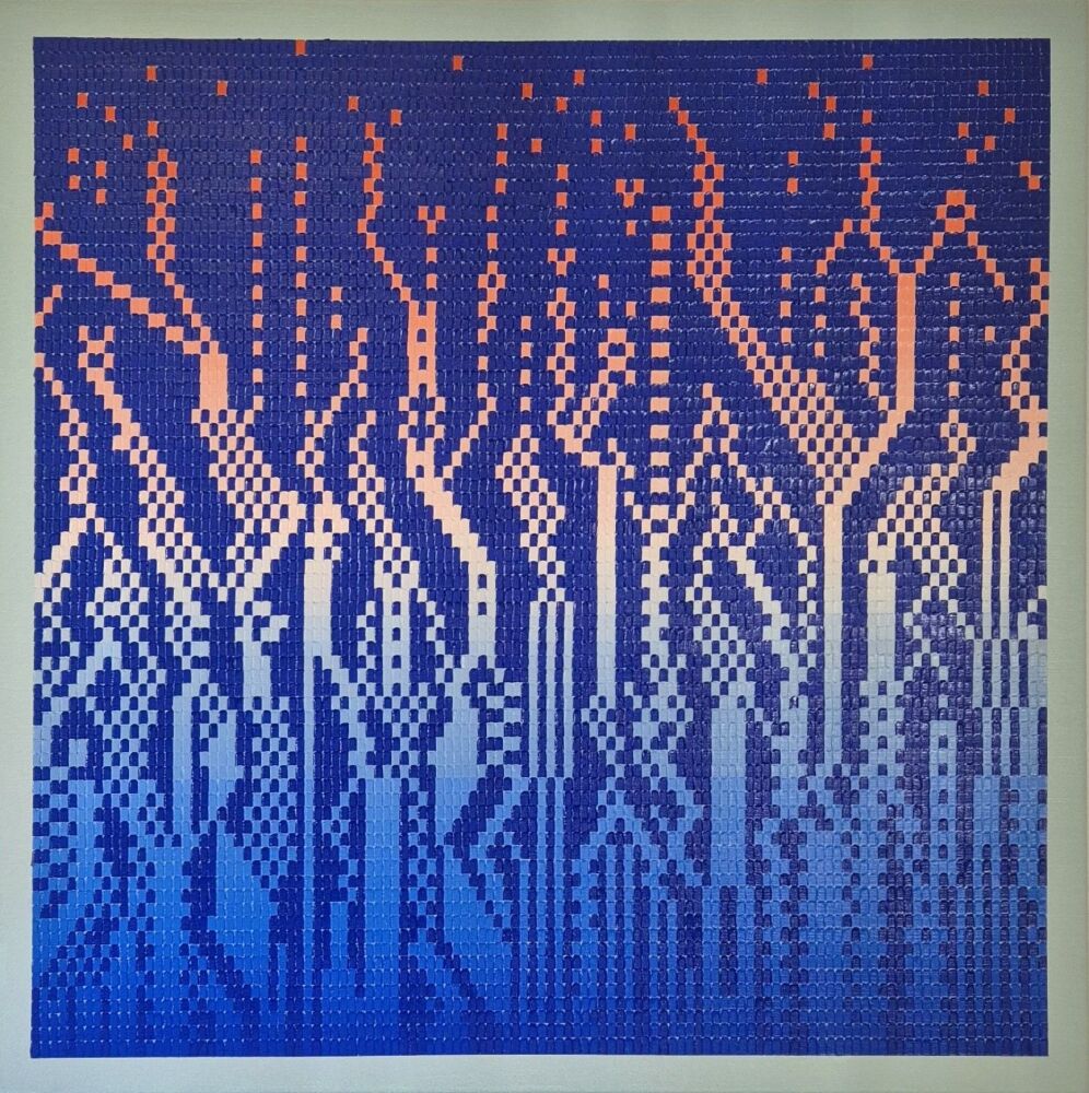 System XVI, oil on canvas, 80 x 80cm, 2025