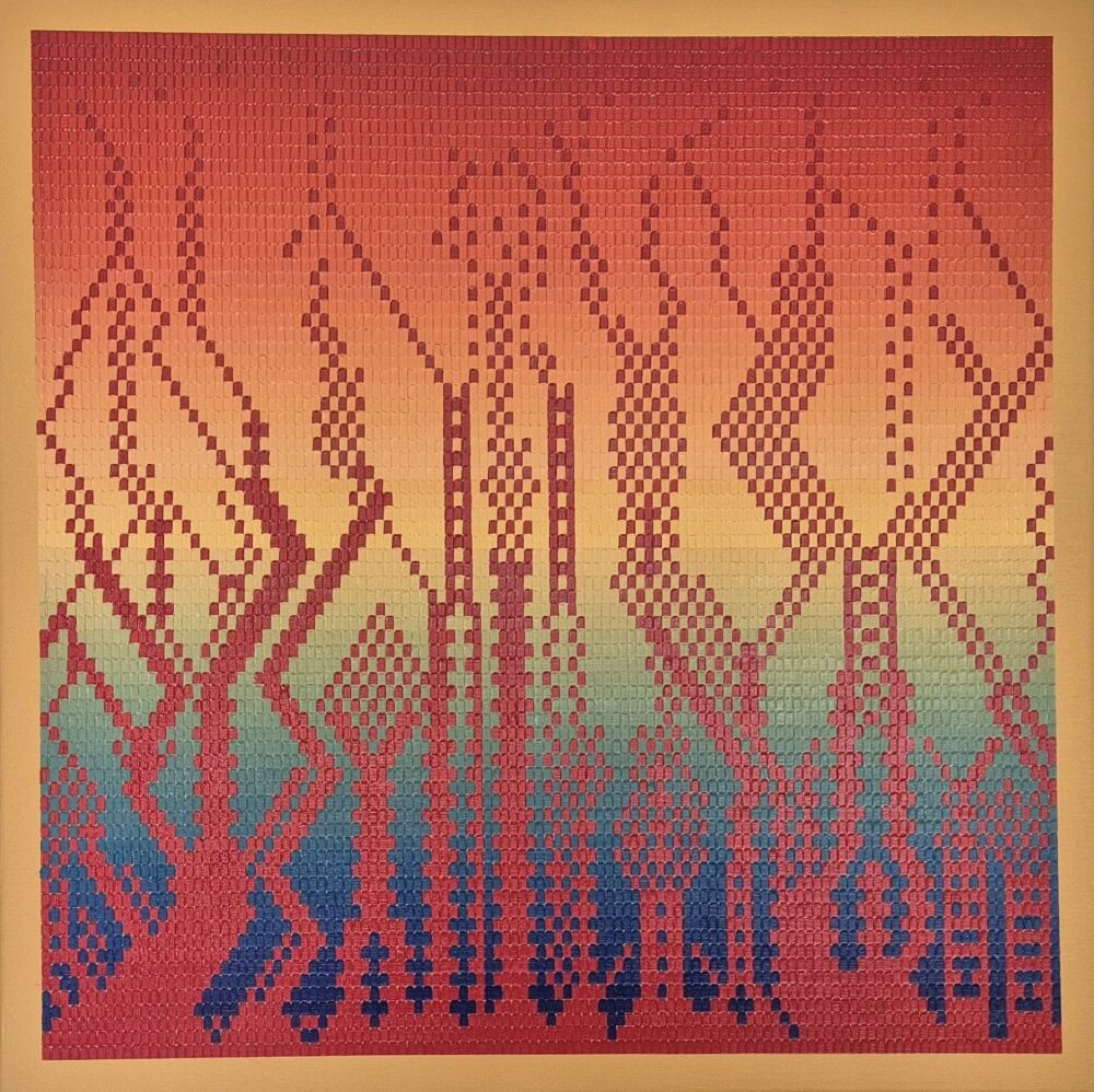 Varitions 8584 (Measure Seventeen), 80 x 80cm, oil on canvas, 2025