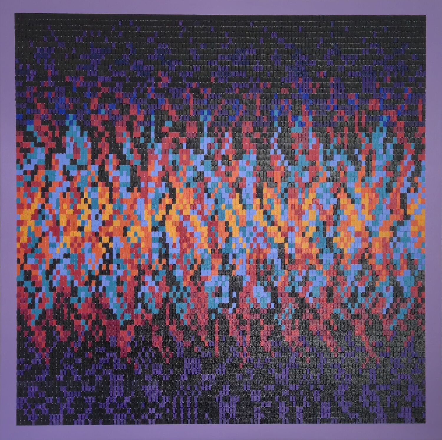 Varitions 8584 (Measure Nineteen), 80 x 80cm, oil on canvas, 2025