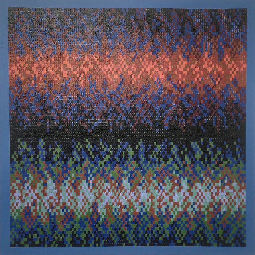 Varitions 8584 (Measure Twenty-One), 80 x 80cm, oil on canvas, 2025