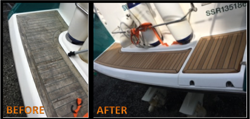 BEFORE AND AFTER TEAK