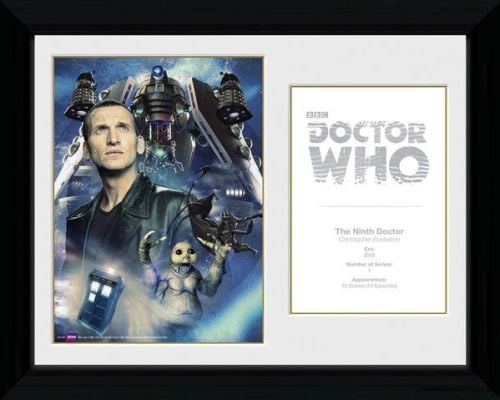 Doctor Who 9th Doctor Christopher Ecclestone , Framed Photographic Licens