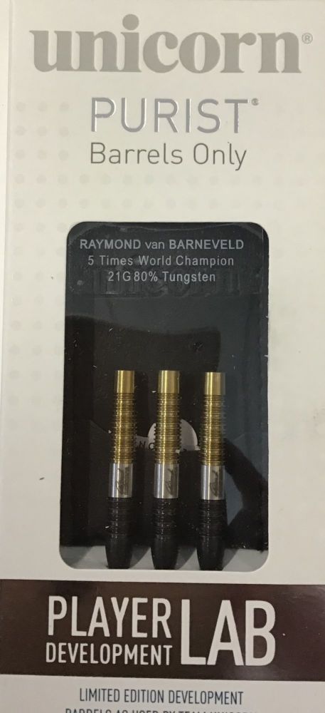 raymond van barneveld 5 times world champion 21grm 80% tungsten darts puris