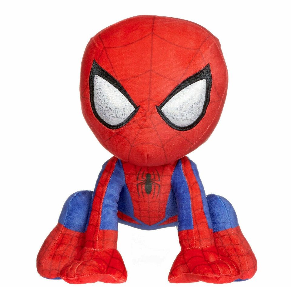plush spider-man crouching , official and genuin