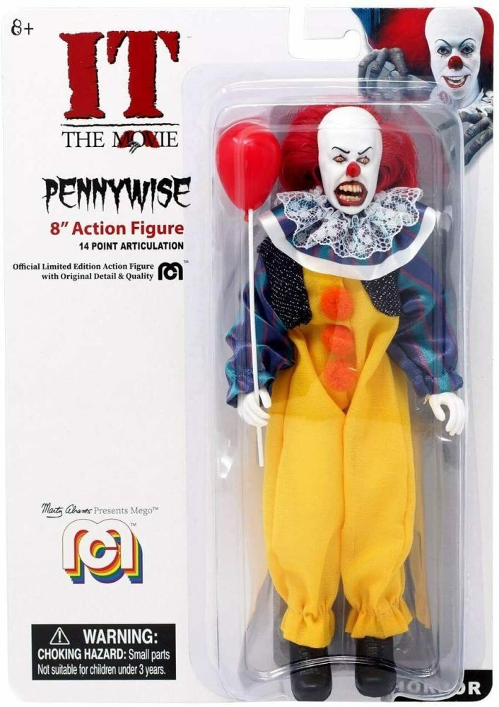 MEGO HORROR PENNYWISE 8IN ACTION FIGURE