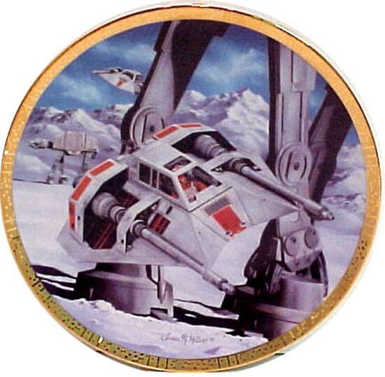 Star Wars Snow Speeders Space Vehicles Series Ceramic Plate, Hamilton