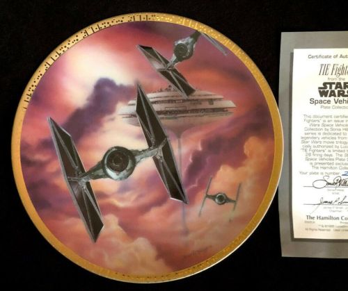Tie Fighters from the Star Wars Space Vehicles Collection Hamilton Plate