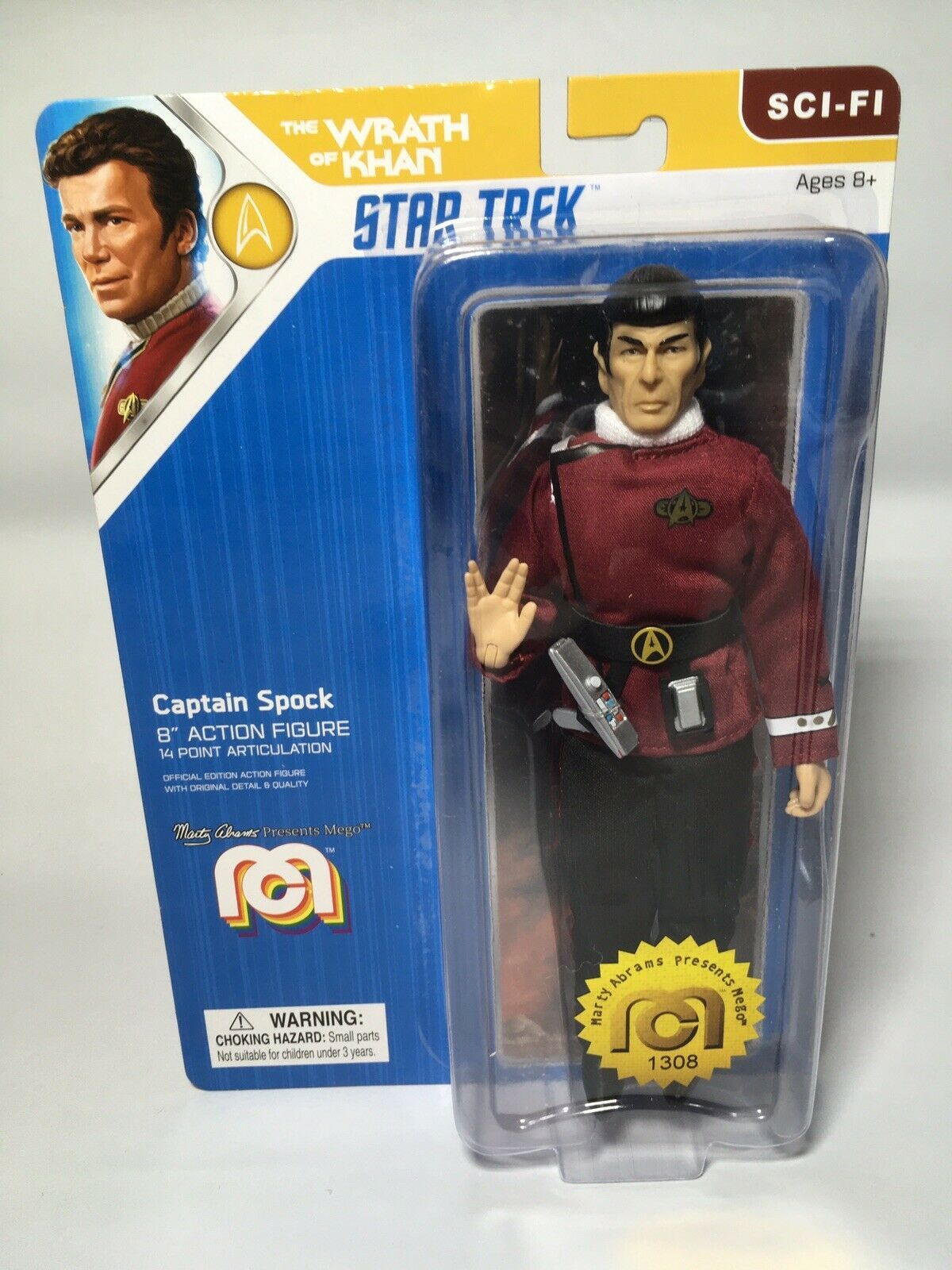 Mego Captain Spock 8 inch Action Figure The Wrath Of Khan