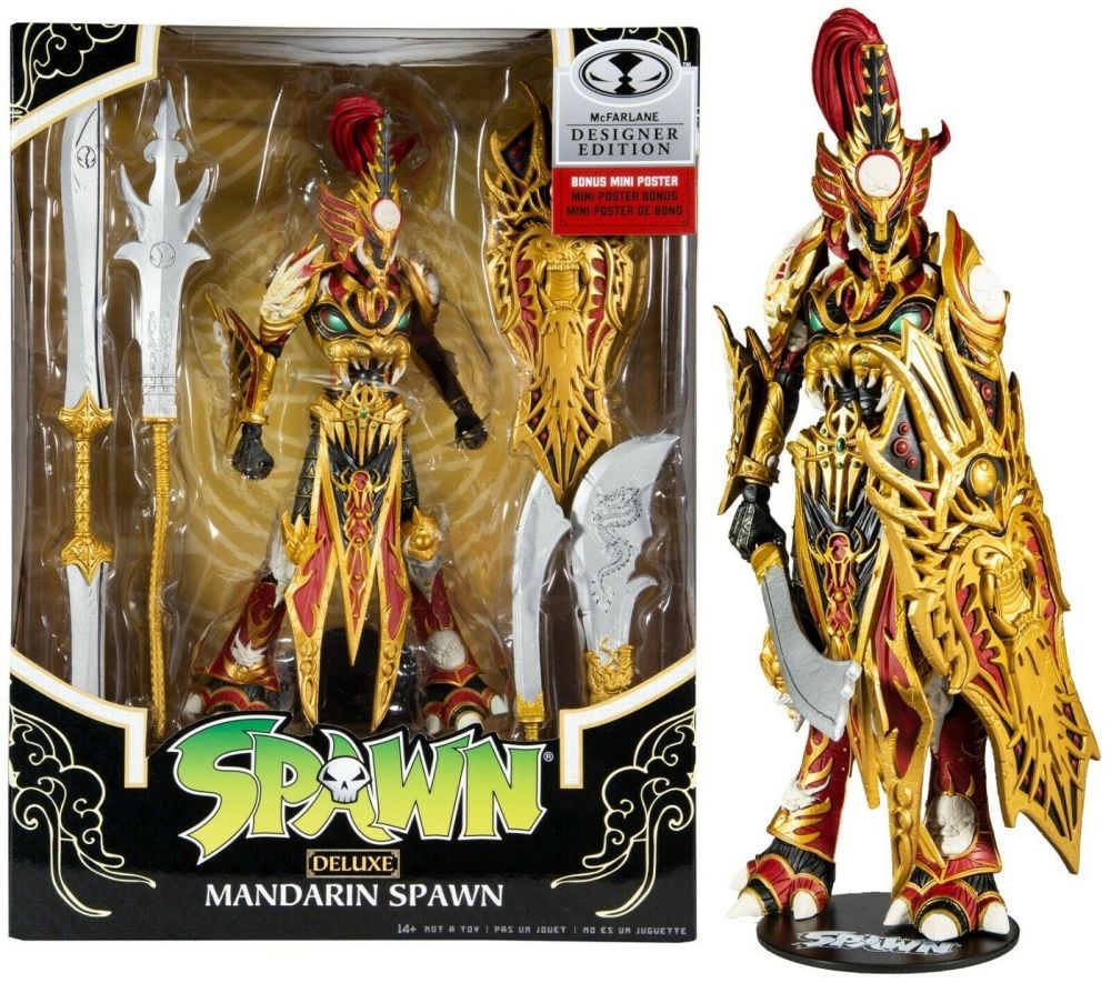 McFarlane Toys 7 inch Spawn Mandarin Spawn Designer Edition Deluxe Action Figure Exc